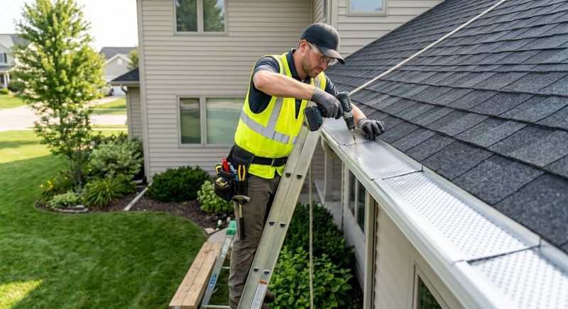 Gutter Cover Installation project example